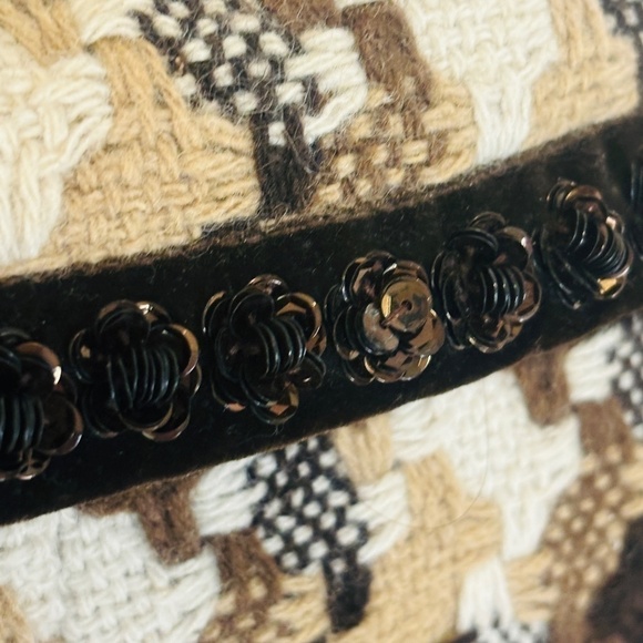 NINE West Vintage Brown Wool Houndstooth Luxury Coat SZ small - Picture 12 of 15